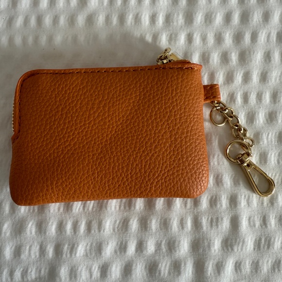 Steve Madden Orange Tan Woven Straw Crossbody Bag Satchel with Pouch & Strap